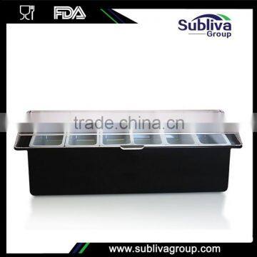Plastic Condiment Holder, Table Condiment Holder 6 Compartment