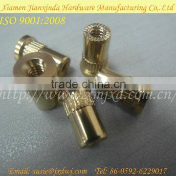 cnc copper brass straight knurling nut