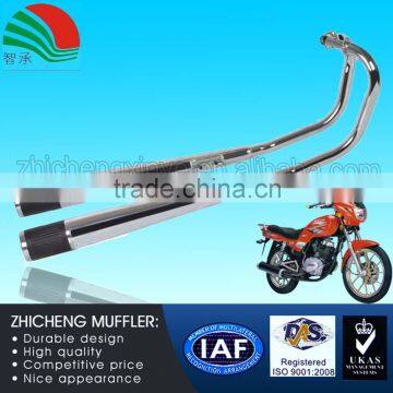 High Tempreture Paint Motorcycle Exhaust Extension Muffler in Double Pipe