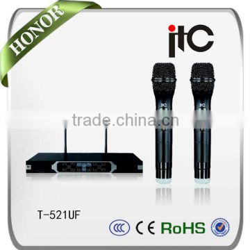 ITC T-521UF Dual-Channel Auto Frequency Pairing PLL UHF Wireless Mic