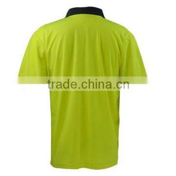 New Men's Safety Tee Work T-Shirt Reflective Yellow Breathable photo-2