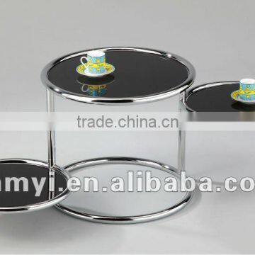 Swivel Glass End Table