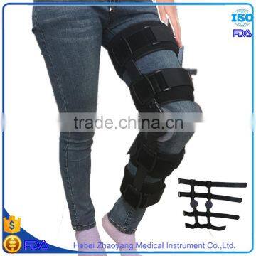 Adjustable angle lock orthopedic leg knee brace