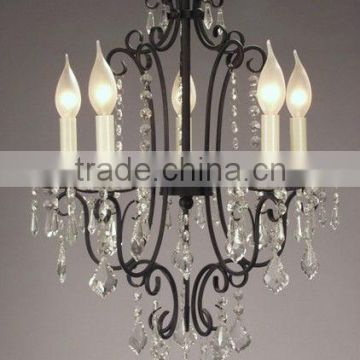 Home Decorative candle clear crystal chandelier lamp with UL