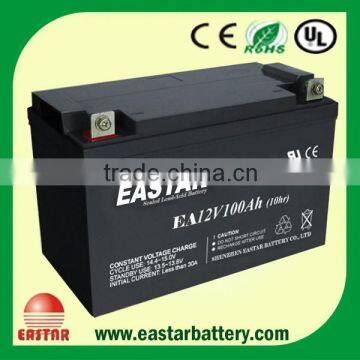 maintenance free AGM VRLA 12v 100ah solar battery