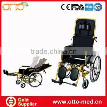 Deluex light weight reclinling high backrest wheelchair