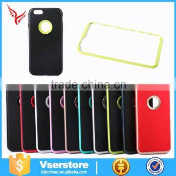 New product dual layer shock proof phone case for iphone 6s cover with package with 11 colors