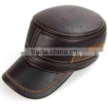 2016 Popular Leather Hat Wholesale Leather Strap Snapback Blank Hat Mens Leather Hat photo-2
