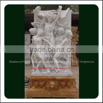 Indoor Decorative Stone Carved Female Relief Sculpture