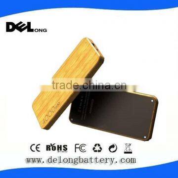 pure wood design power bank 4000mah portable charger