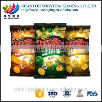 food grade snack potato chips packaging bag back side sealing foil bag