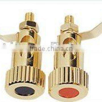 custom gold binding post terminal plug material