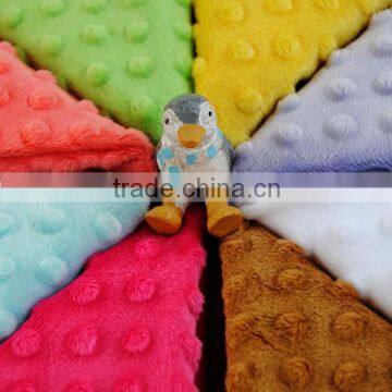 27 Colors Available Wholesale Soft Hand Feel Cuddle Dot Minky Fabric                        
                                                Quality Choice