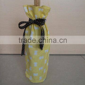 hot sale recycled fancy cotton wine bag for bottle