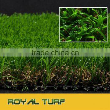 super quality Natural colour artificial grass for landscape U shaped fiber