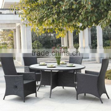 2013 Classic Reclining Dining furniture-7pcs viro rehau cane rattan dining table and chair sets FCO-2071