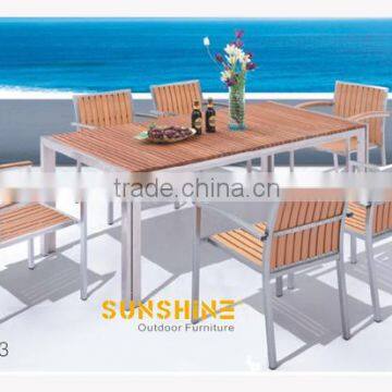 2015 cool Patio Outdoor Garden WPC Plastic wood Dining set FCO-023