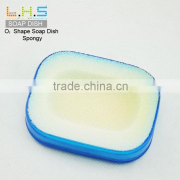 Creative plastic soap dish with sponge