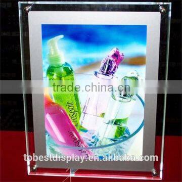 High quality lucite acrylic wall mount poster holder, photo holder