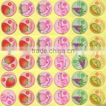 Lovely design Fruits Crystal epoxy sticker