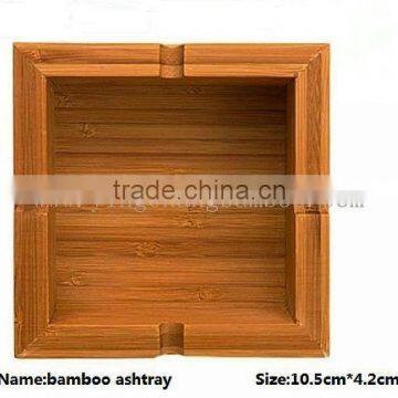 bamboo square smoking ashtray