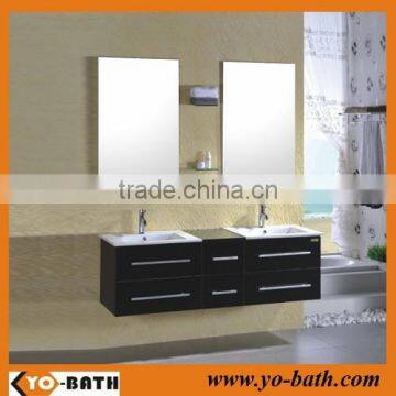 Hangzhou double sink bathroom furniture high gloss