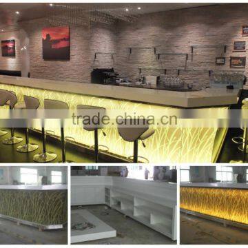 2014 TW High Quality Modern Artificial Stone Counter Flower Decorate Bar Counter photo-2