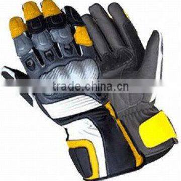 DL-1481 Leather Motorbike Racer Gloves , Sports Wears