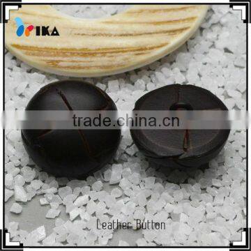 High Quality of Charcoal Genuine Leather Covered Button for Coat