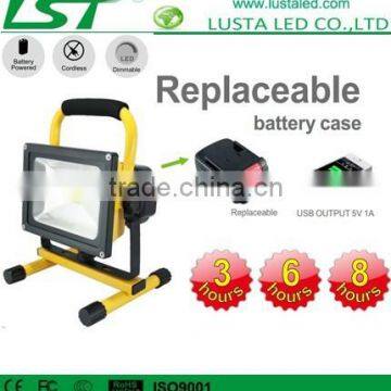 Portable LED Flood Lights Battery Replaceable IP65 12V Work Light LED Outdoor LED Rechargeable Flood Lights