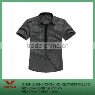 100% Poplin Cotton Black Men Dress Shirts