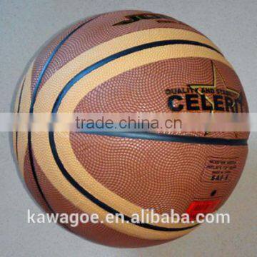 PU laminated basketball with new style 2015