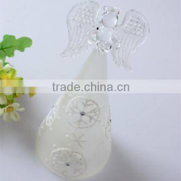 wholesale 2015 china supplier high quality promotional gift angel led lighting gift glass chiristmas decoration
