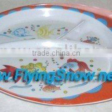 Melamine Plate,children 3 section plate,Melamine Dinner Plate