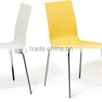 2015 new design dining room plastic chair for sale white chair yellow chair