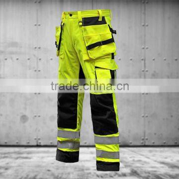 Hi-Vis waterproof & breathable softshell work trousers