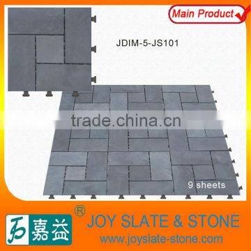 Interlock tile garden stone flooring