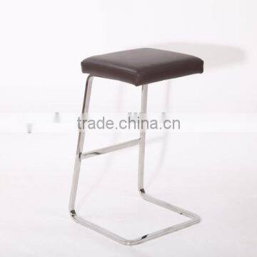 Solid stainless steel frame leather ergonomic four seasons barstool sale