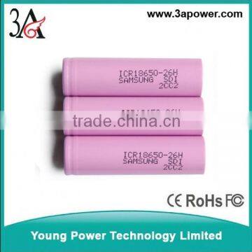 3.7v li-ion battery cells 18650 lithium battery samsung ICR18650-26f 2600mah