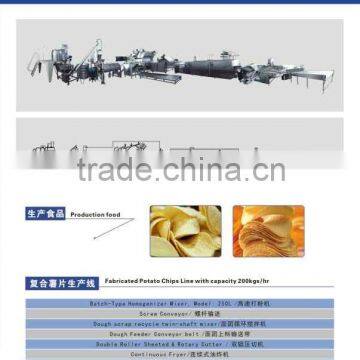 Fabricated potato chips line