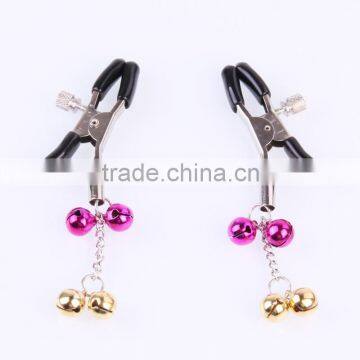 Double Bell Nipple clips Sexy Toys Female Massage non-piercing Stainless long nipple clip