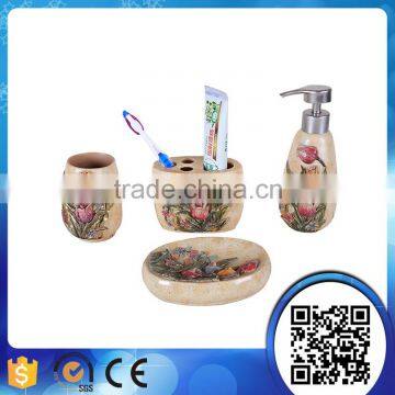 New Design Competitive Price Blooming Rose Bathroom Accessories Sets