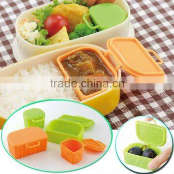 japanese kitchenware bento tool food cup dividers silicon kechup & mayo holder