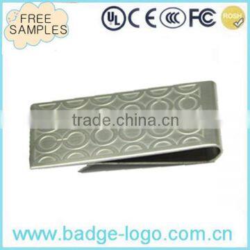 Custom New Design Laser Logo Stainless Steel Money Clip