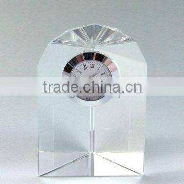 hot-selling Crystal Table Clock for crystal ornament 2016