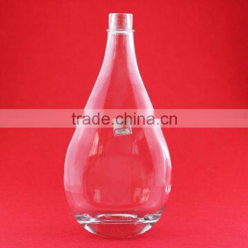 Cheap own design liquor bottles hennessyles 750ml bottles thyroid shape bottle wholesale