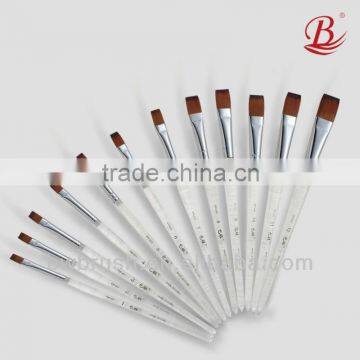 Professional Flat Shape Mixed Nylon Hair Watercolor Brush Suitable For Examination