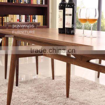 Wholesale Modern Wooden Dining Table Wood Legs photo-5