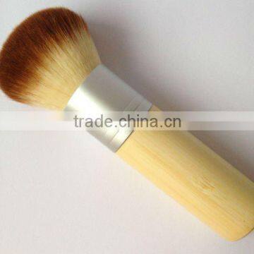 Jumbo makeup powder brush with bamboo handle