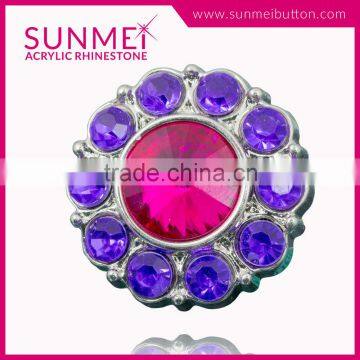 Decorative Professional Crystal Rhinestone Buttons Flat Back photo-4